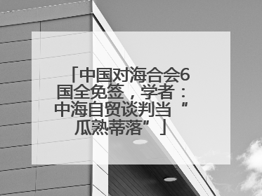 中国对海合会6国全免签，学者：中海自贸谈判当“瓜熟蒂落”